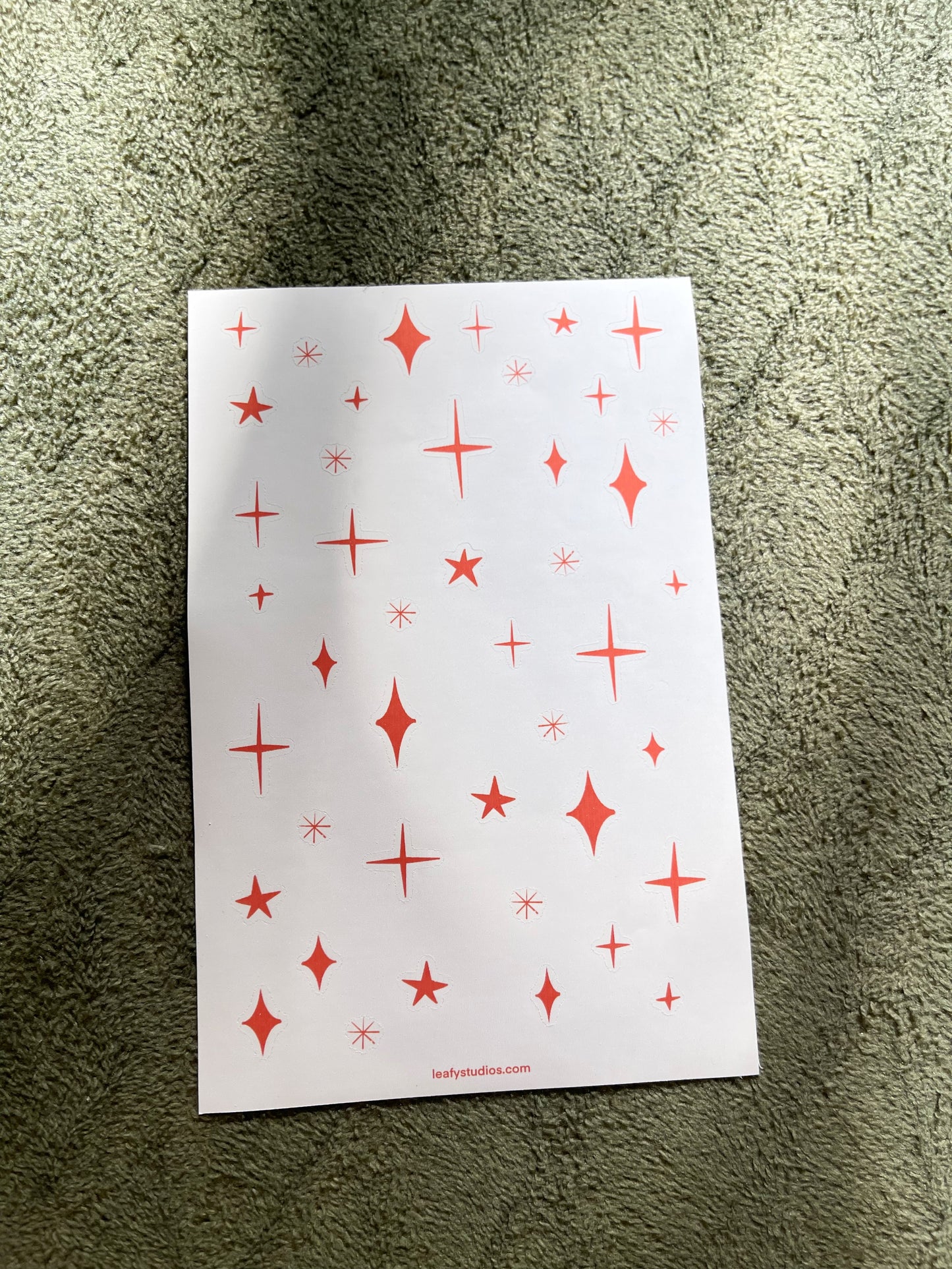 Red Stars Sticker Sheet