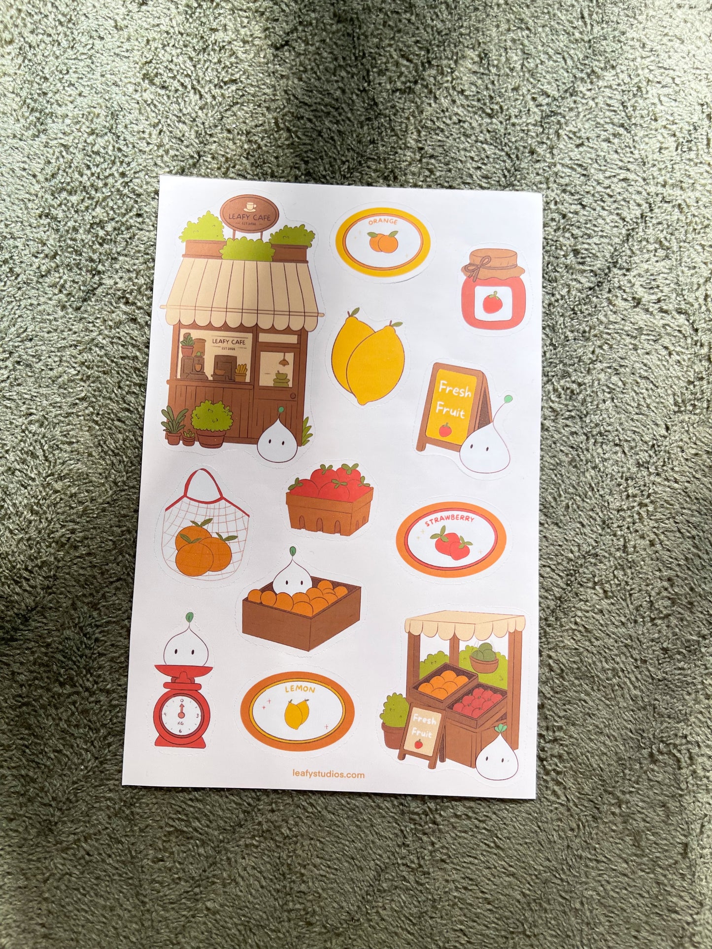 Fruit Market Sticker Sheet