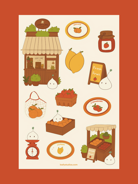 Fruit Market Sticker Sheet