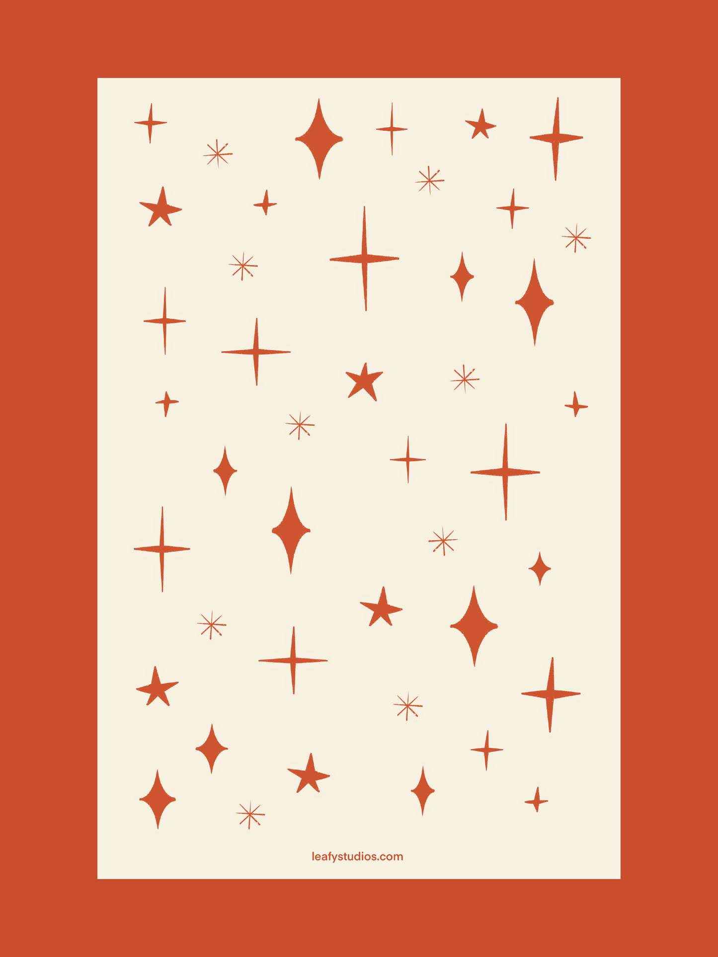 Red Stars Sticker Sheet