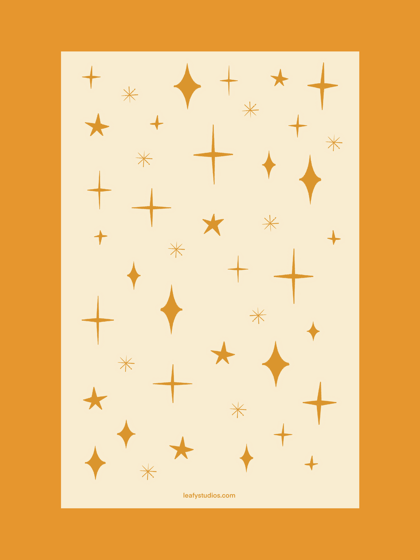 Yellow Stars Sticker Sheet