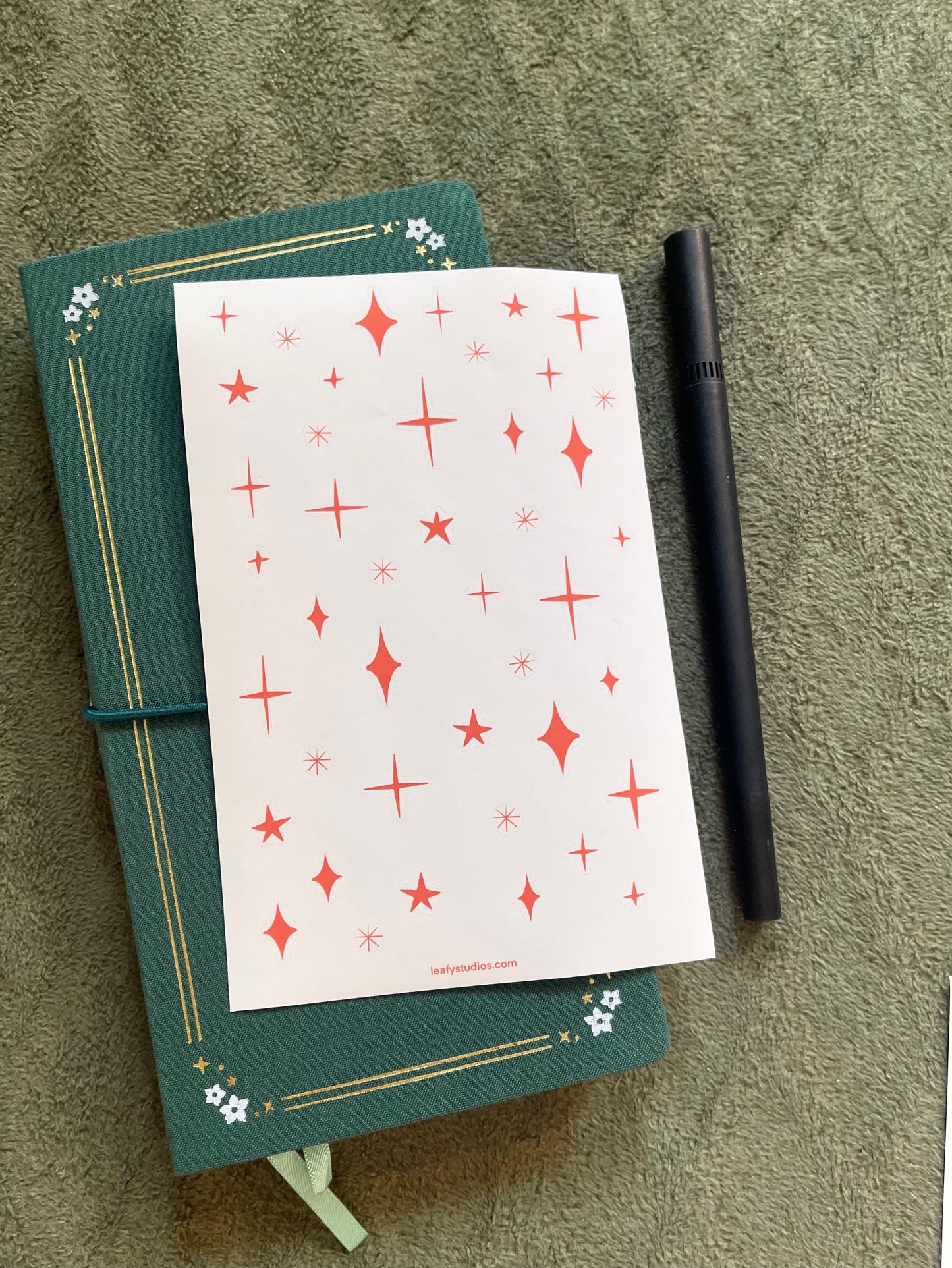 Red Stars Sticker Sheet