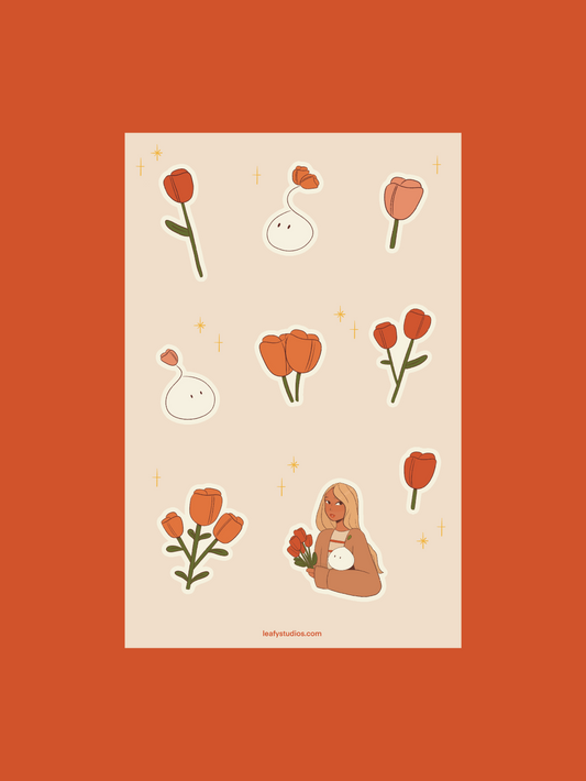 May Happy Mail - Tulips Sticker Sheet
